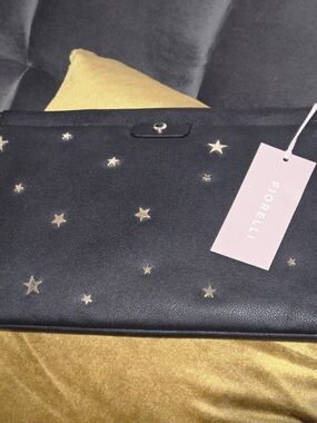 Fiorelli Claudia Star Stud Convertible Crossbody Clutch NWT Rose Gold Lining